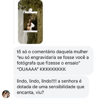 Depoimento de cliente sobre ensaio da Georgia Maria Brasil
